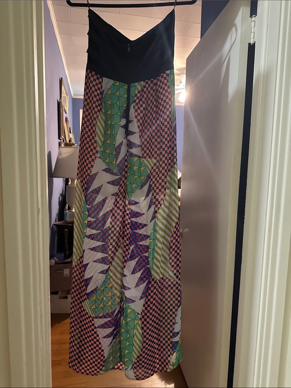 vintage/archival Jealous Tomato Geometric Mixed Print Maxi Dress